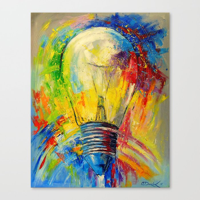 Light Bulb Canvas Print By Olhadarchuk Society6