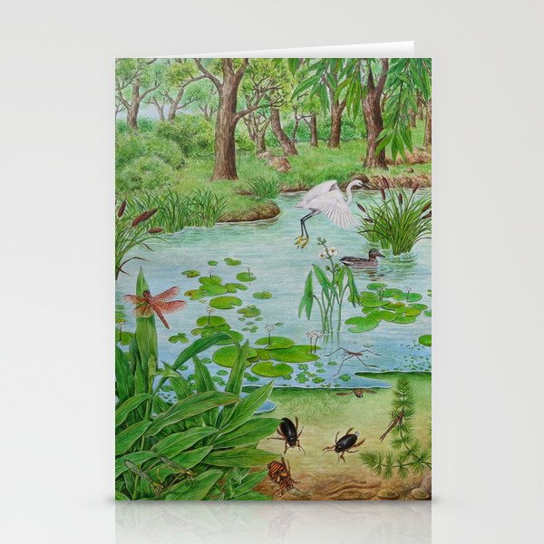 A Day of Forest (4). (the lake ecosystem) Stationery Cards