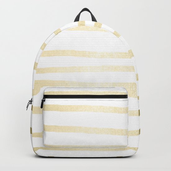 Simply Drawn Stripes Gilded Palace Gold Backpack