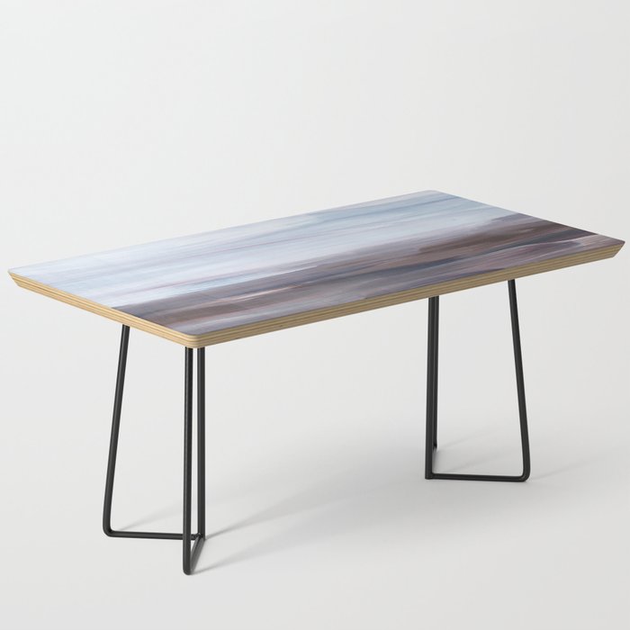 Abstract Minimalist Blue Brown Painting Coffee Table