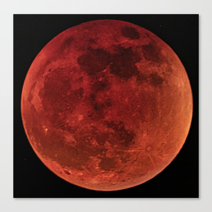 Blood Moon Total Lunar Eclipse in Tucson Arizona Canvas Print