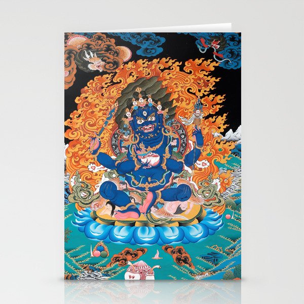 Four-Armed Mahakala Buddhist Thangka  Stationery Cards
