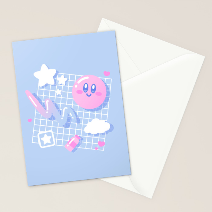 Pink Puff Aesthetic Stationery Cards By Minilla Society6