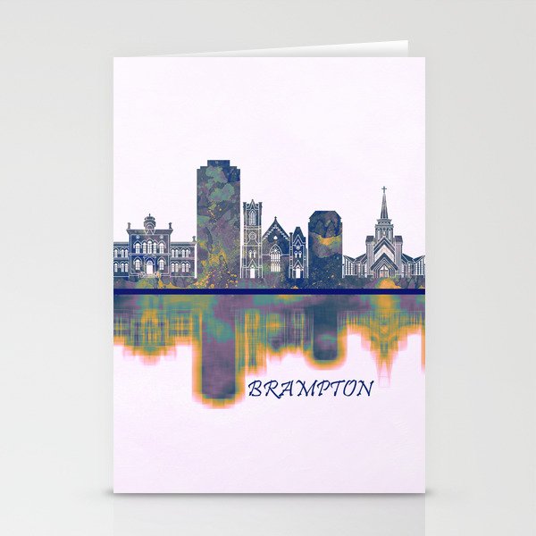 Brampton Skyline Stationery Cards by NextWay Art Society6