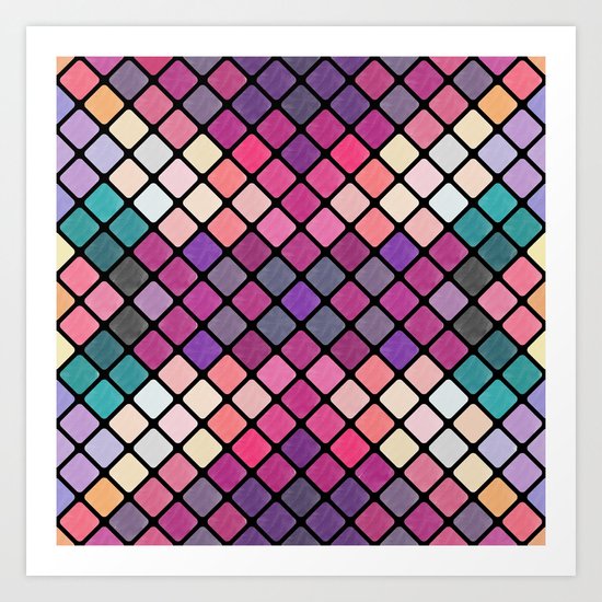 Lovely geometric Pattern XI Art Print