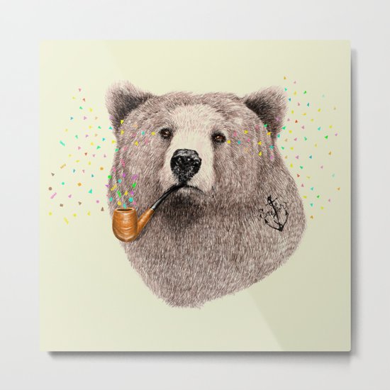Sailor Bear Metal Print