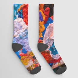 My Painter's Palette Colorful Abstract Art by Emmanuel Signorino Socks