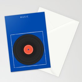 MUSIC record player Stationery Cards