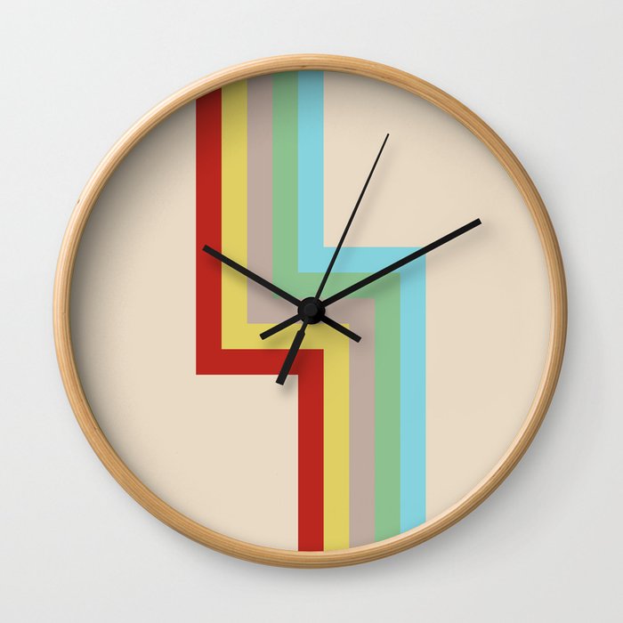 Angrboda - Classic Retro Summer Style Stripes Wall Clock