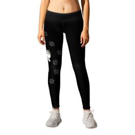 Blue Merle Shetland Sheepdog Dog Cartoon Illustration Leggings