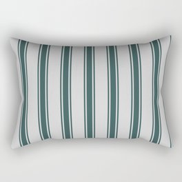 [ Thumbnail: Light Grey and Dark Slate Gray Colored Lines/Stripes Pattern Rectangular Pillow ]