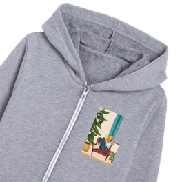 On the pages of a book Kids Zip Hoodie