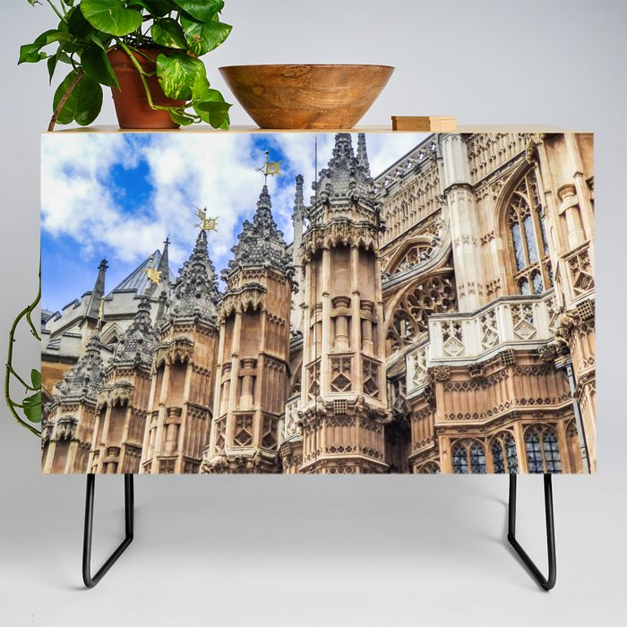Great Britain Photography - Lady Chapel Under The Blue Cloudy Sky Credenza