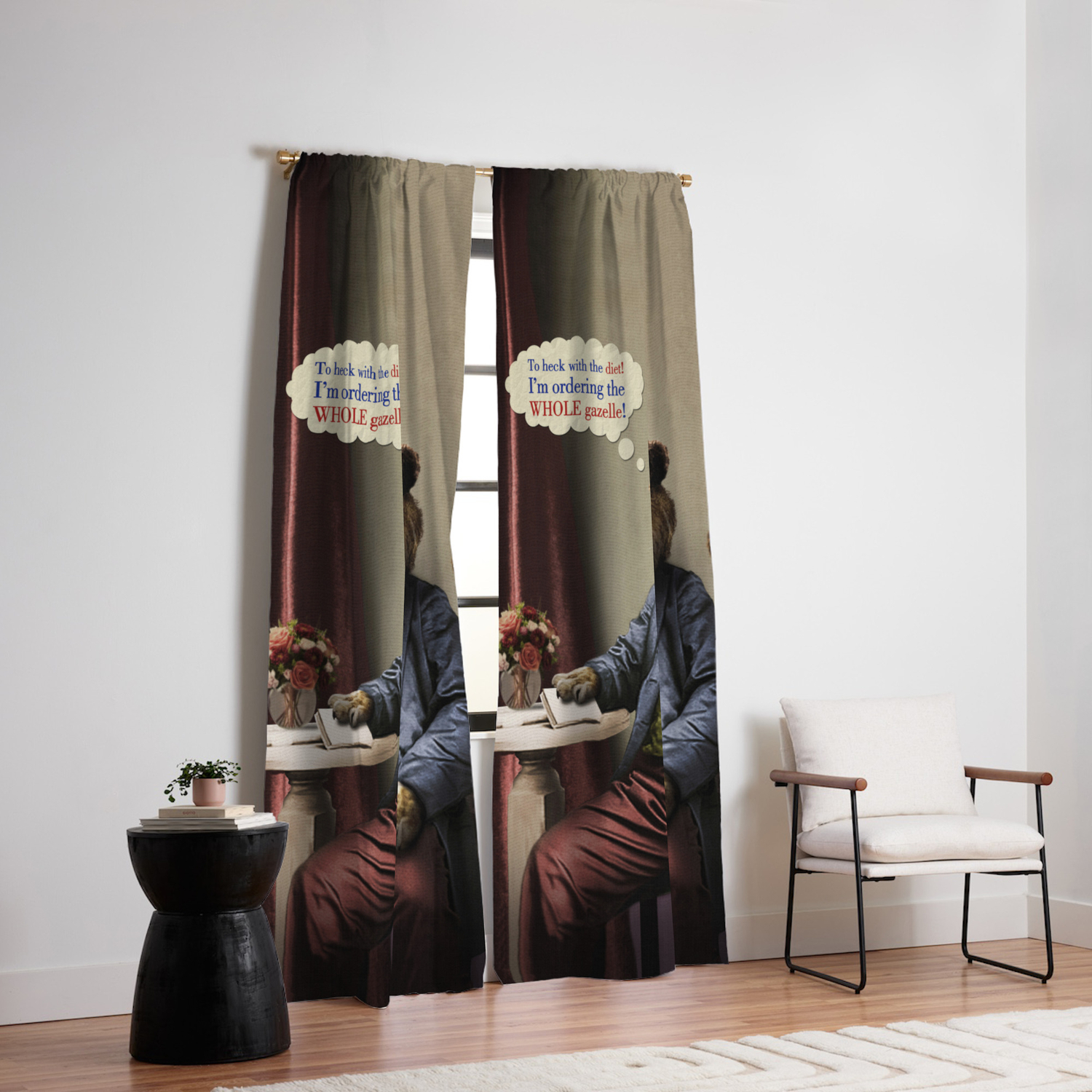 Hungry Lion Blackout Curtain By Petergross Society6