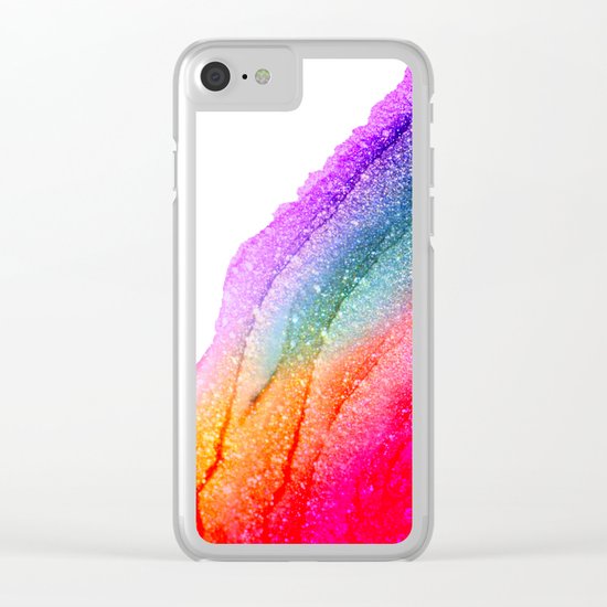 UNICORN GLITTER Clear iPhone Case
