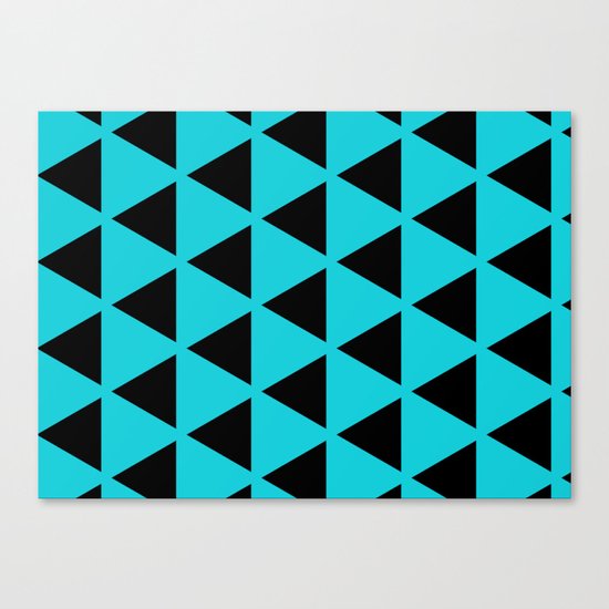 Sleyer Black on Blue Pattern Canvas Print