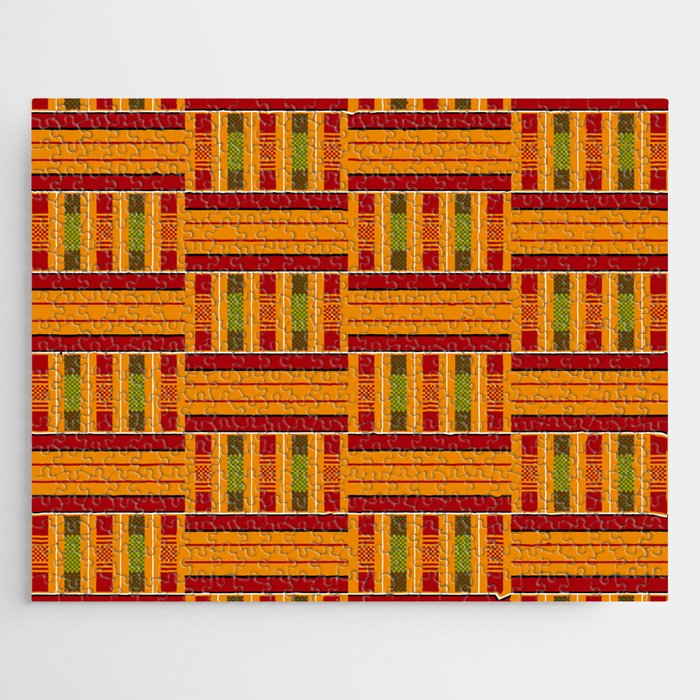 Kente Cloth Pattern African Ghana Design Jigsaw Puzzle
