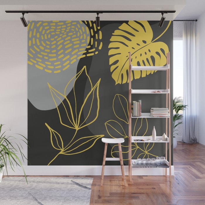 Botanical Abstract Four Wall Mural