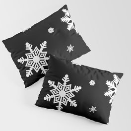 Snowflakes | Black & White Pillow Sham