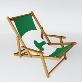 c (White & Olive Letter) Sling Chair