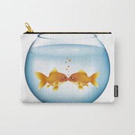 Love in the Fishbowl Carry-All Pouch | Pop Art, Vector, Graphic Design, Illustration 