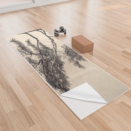 Pine Tree Branch Yoga Towel