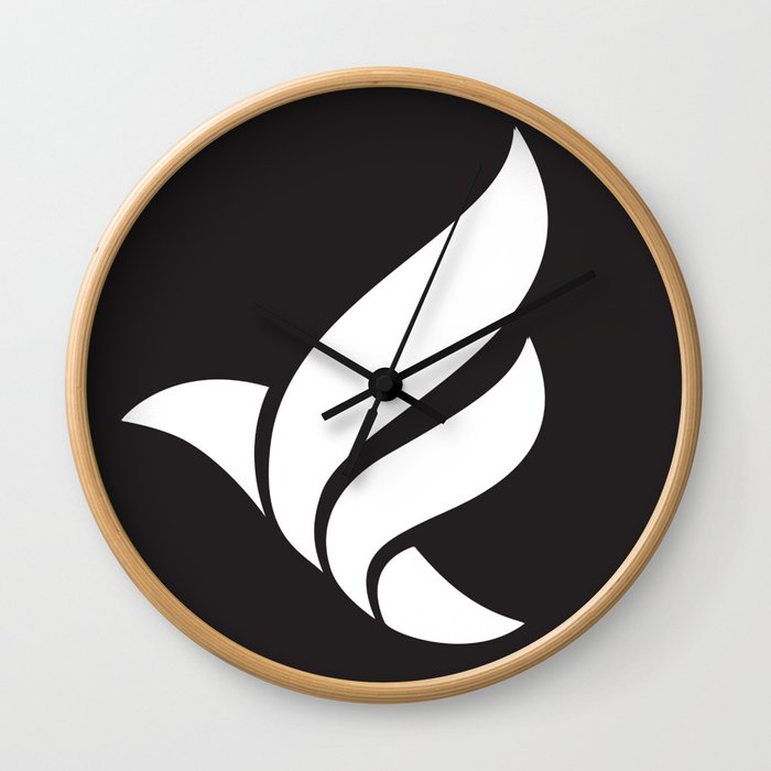 LFN b&w logo Wall Clock