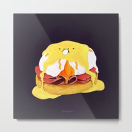 Egg Benedict Metal Print | Digital, Breakfast, Beacon, Food, Illustration, Drawing, Concept, Poachedegg, Egg, Eat 