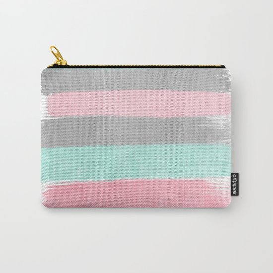 Martine - brushstrokes abstract minimal modern art print dorm college nursery gender neutral Carry-All Pouch