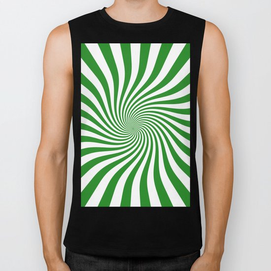 Swirl (Forest Green/White) Biker Tank