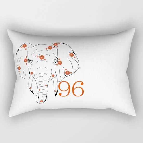 96 Elephants Rectangular Pillow