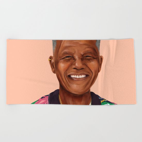 Hipstory - Nelson Mandela Beach Towel