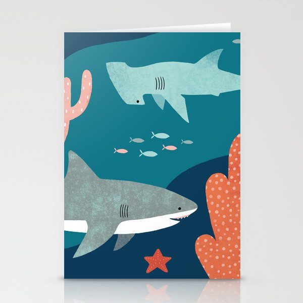 Silly Sharks Stationery Cards