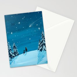 Winter Night Stationery Card