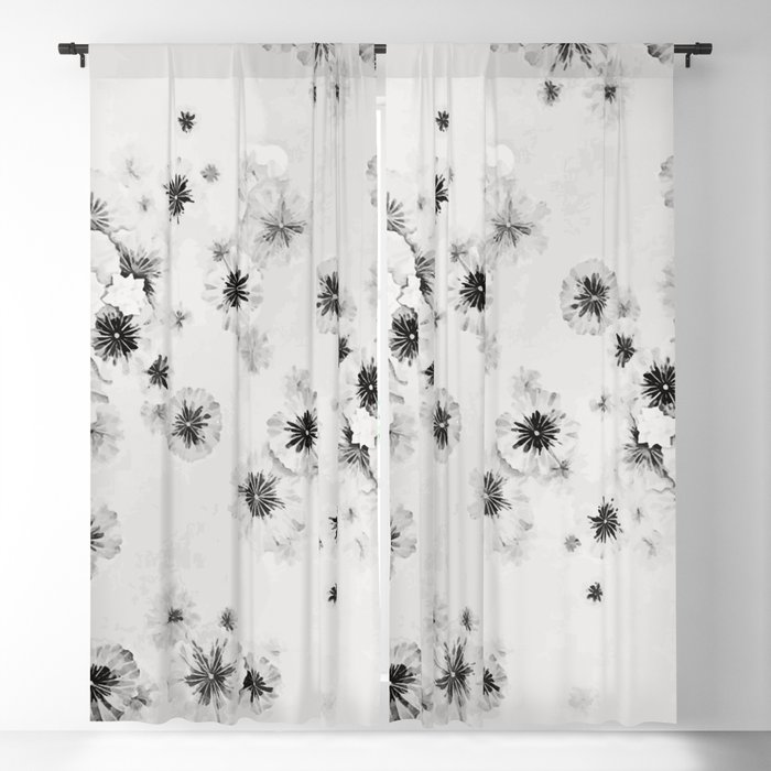 Japanese Shoji Flower Pattern Blackout Curtain
