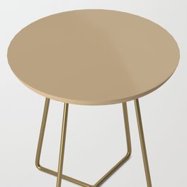 Mid-tone Brown Solid Color Pairs PPG Earthy Ocher PPG1086-5 - All One Single Shade Hue Colour Side Table