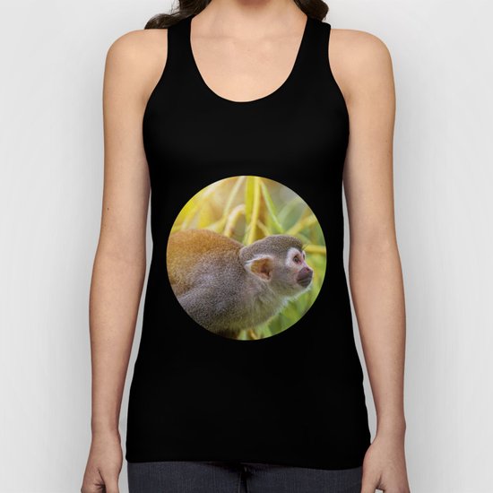 Squirrel Monkey wild animal in sunlight Unisex Tank Top