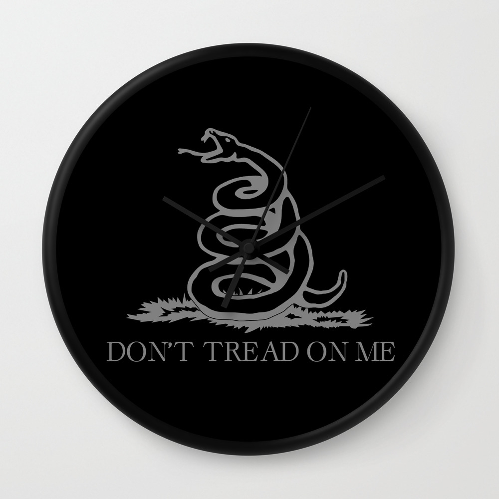 Don T Tread On Me Black Gasden Flag Wall Clock By Historystuff Society6