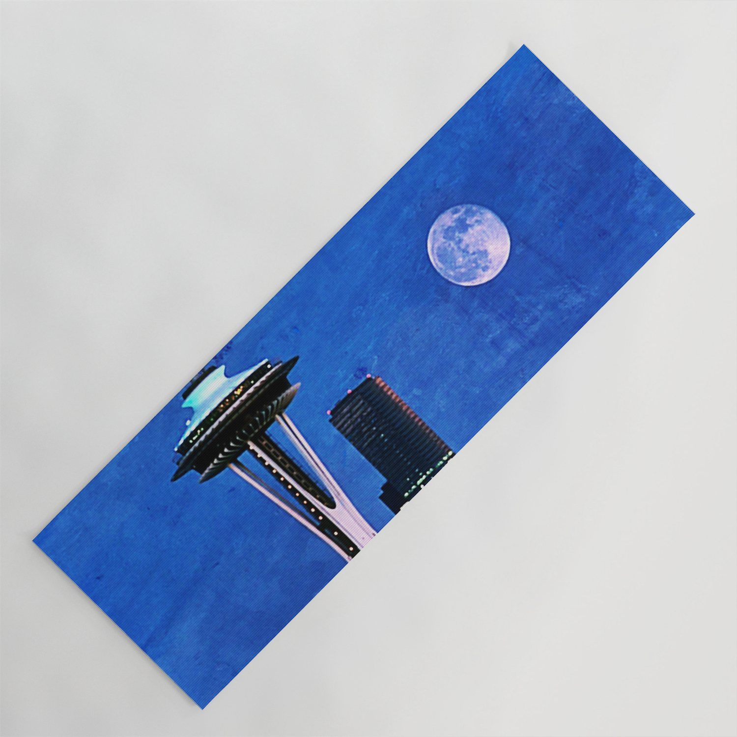 Blue Seattle Space Needle Yoga Mat By Stine1 Society6