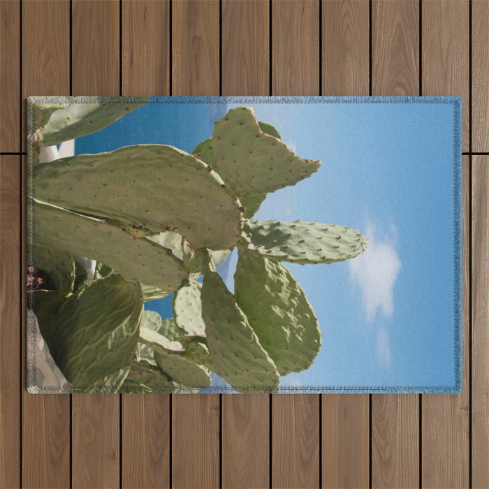 Santorini Cacti Dream #2 #minimal #wall #decor #art #society6 Outdoor Rug