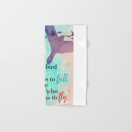 Learn To Fly Quote Hand & Bath Towel