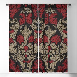 Vintage baroque pattern. Antique damask design. Classical luxury old fashioned damask ornament, royal victorian hand drawn illustration pattern. Blackout Curtain