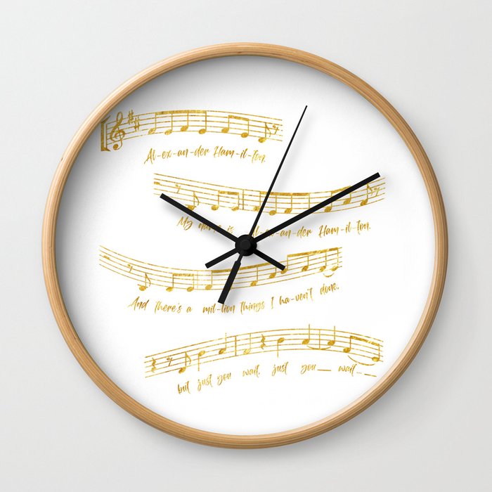 My Name is Alexander Hamilton | Musical Notes Wall Clock