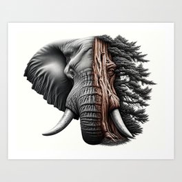 mighty elephant Art Print