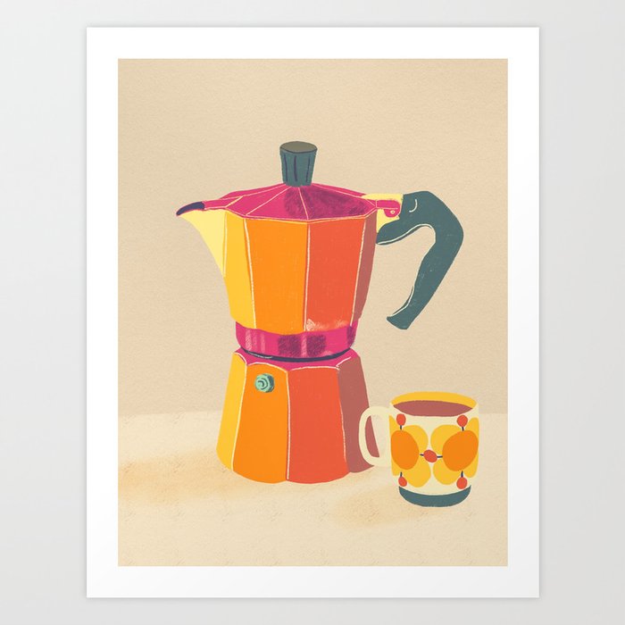 Coffee break Art Print