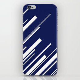 Diagonals - Blue and White iPhone Skin