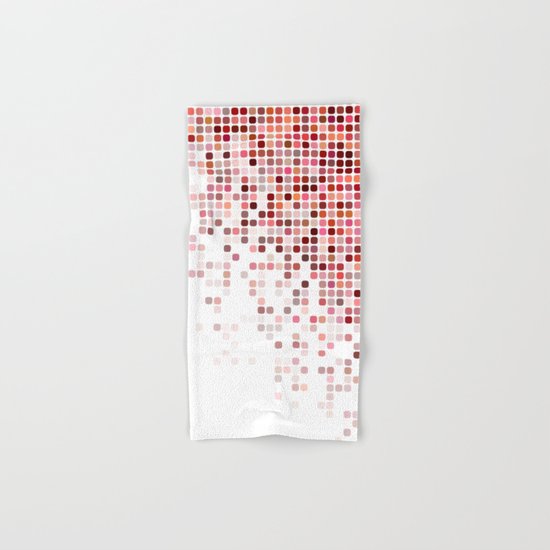 Red corner mosaic Hand & Bath Towel