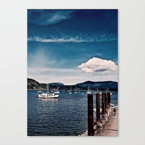 Cowichan Bay Marina, Cowichan Bay B.C. Canada Canvas Print