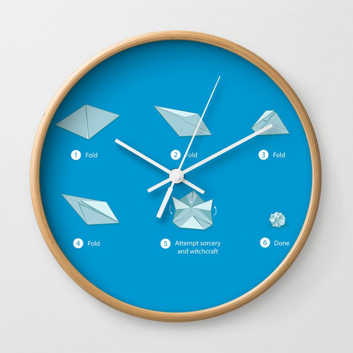 Step-by-step Origami Wall Clock