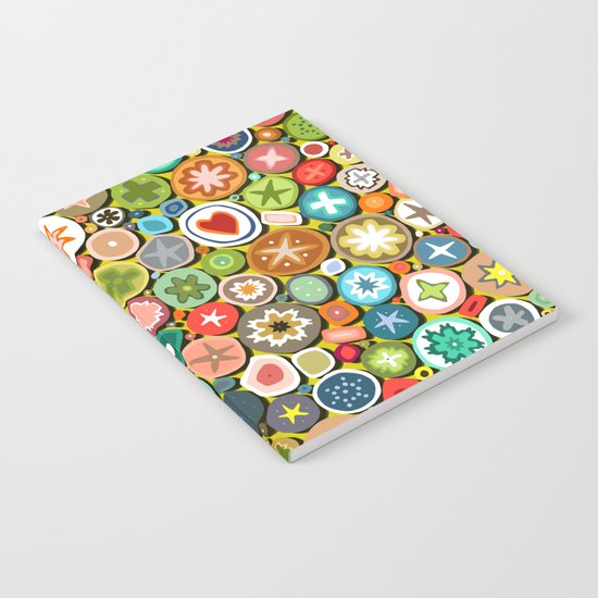 millefiori yellow Notebook